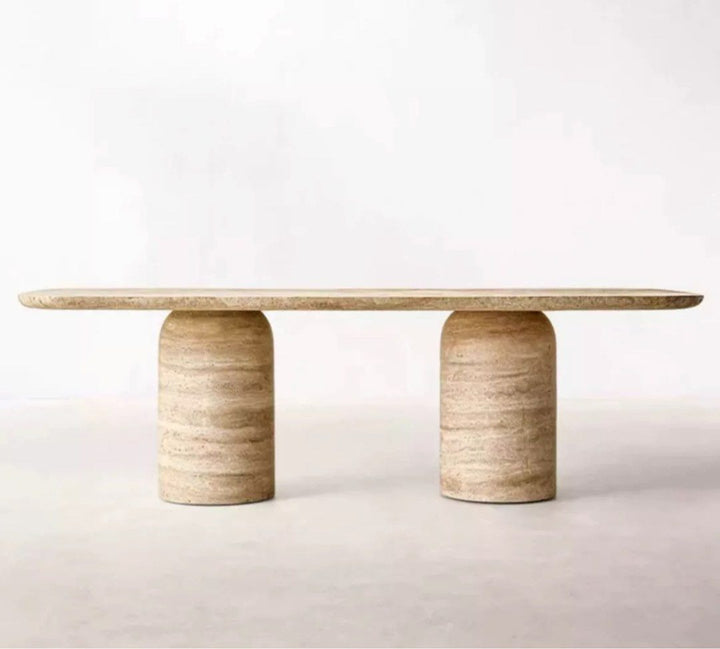 MARGOT Modern Travertine Dining Table