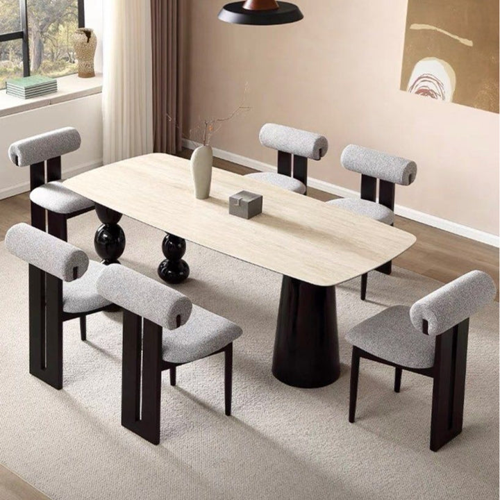 PERES Modern Travertine Dining Table