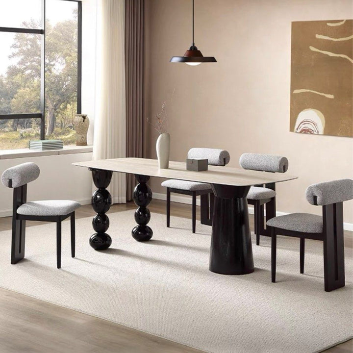 PERES Modern Travertine Dining Table