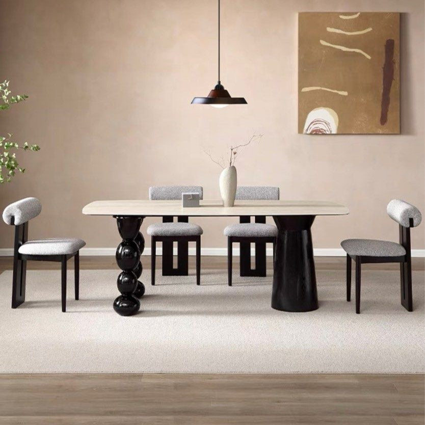 PERES Modern Travertine Dining Table