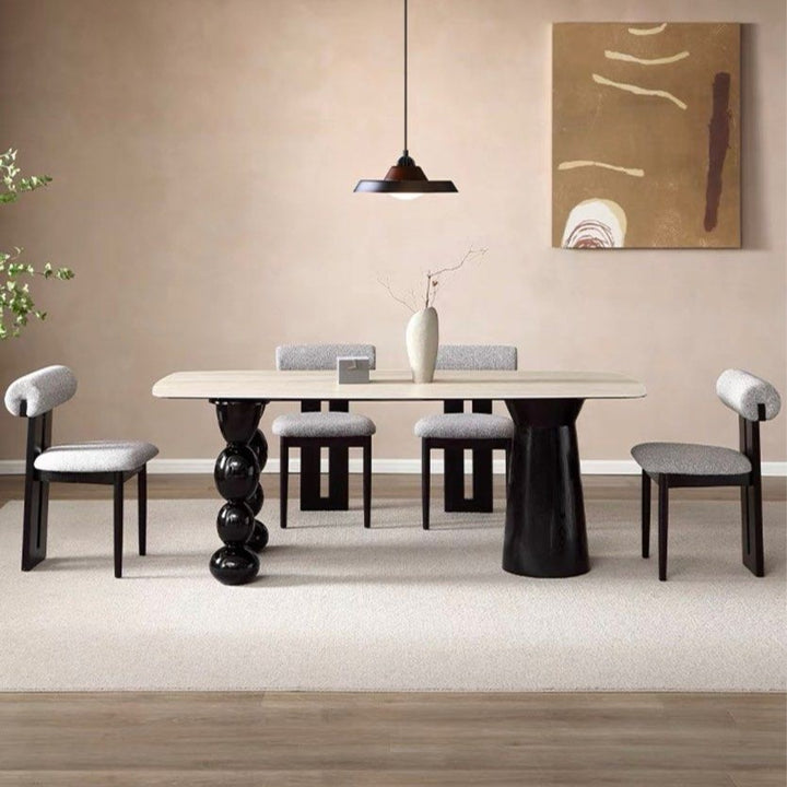 PERES Modern Travertine Dining Table