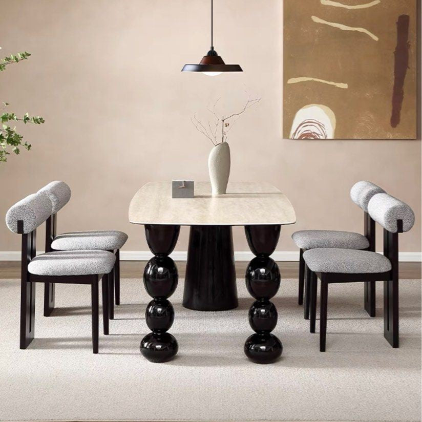 PERES Modern Travertine Dining Table