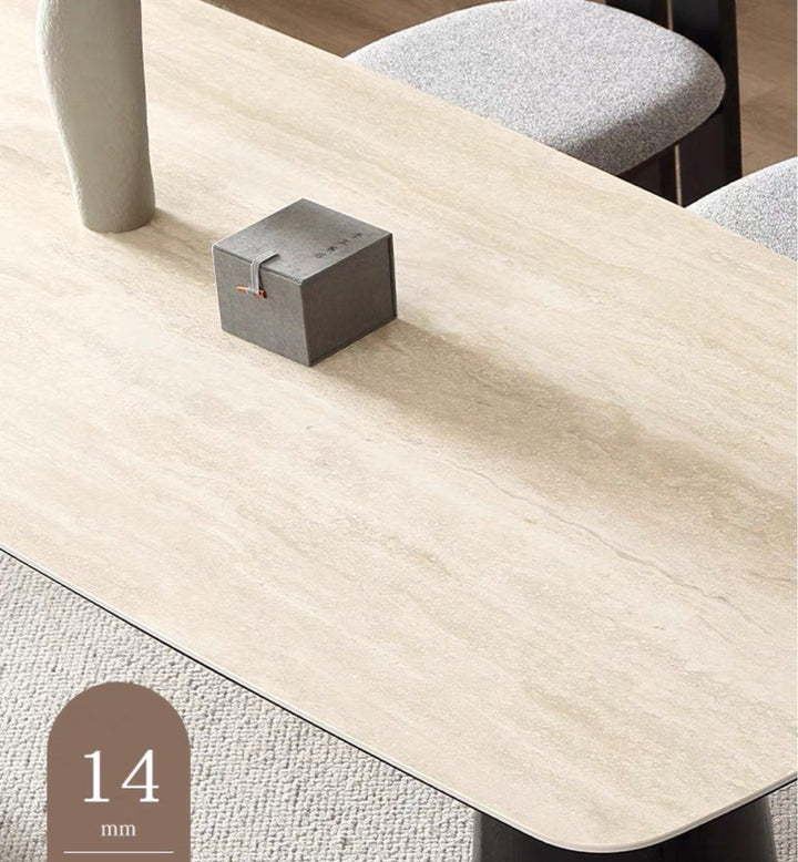 PERES Modern Travertine Dining Table