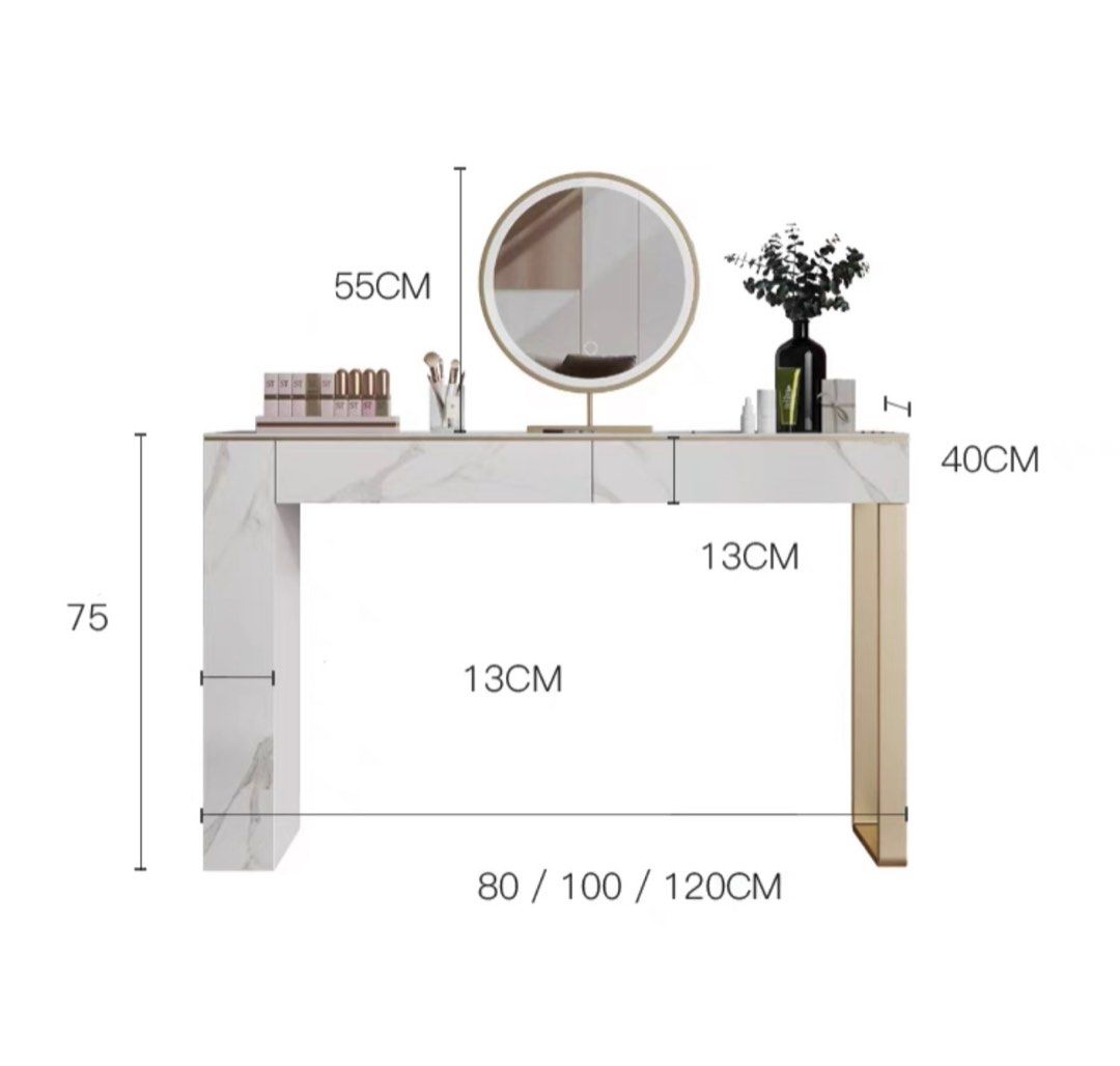 HELEEN Modern Sintered Stone Vanity Table