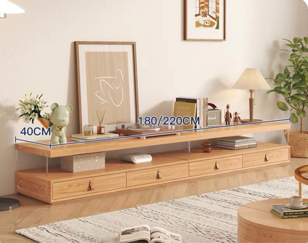 NOBA Japandi Solid Wood TV Console