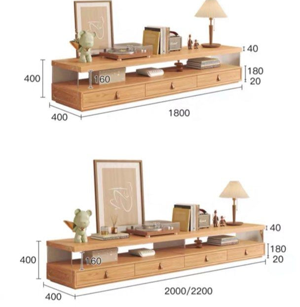 NOBA Japandi Solid Wood TV Console
