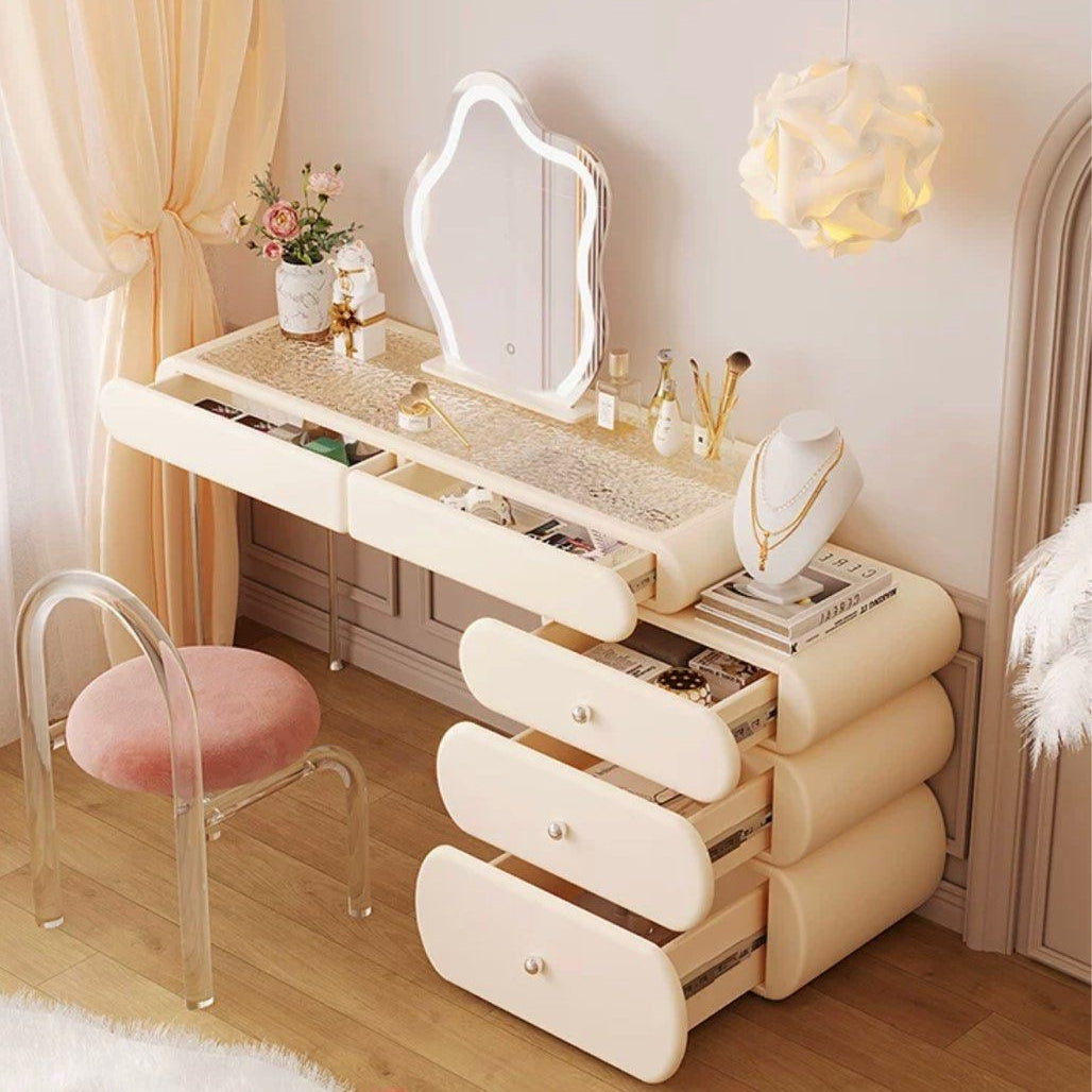 HEMNES Modern Cream Vanity Table Set