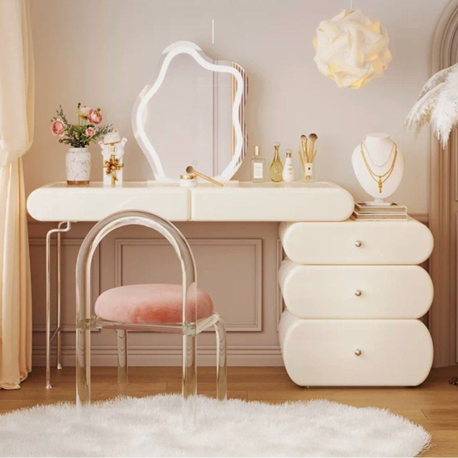 HEMNES Modern Cream Vanity Table Set