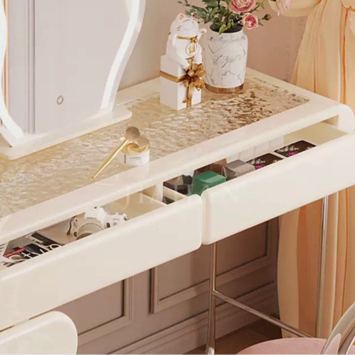 HEMNES Modern Cream Vanity Table Set