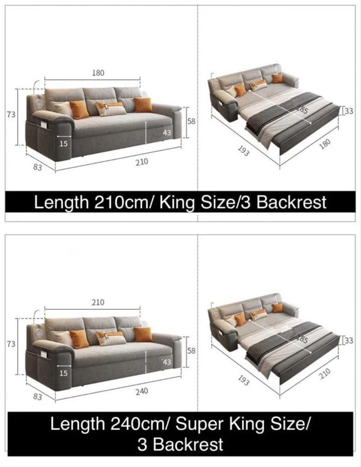 OLIVANI Modern Storage Sofa Bed