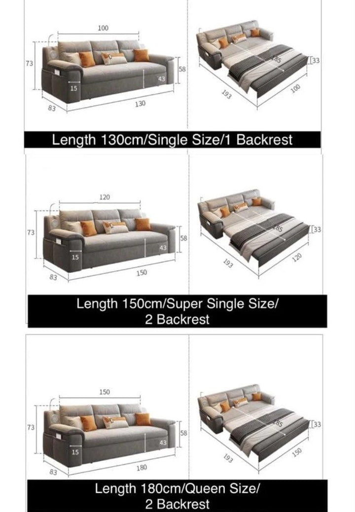 OLIVANI Modern Storage Sofa Bed