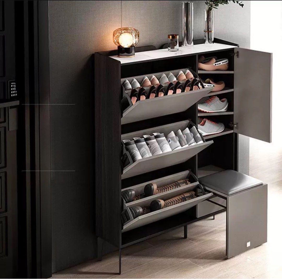 HERFEL Modern Slim Shoe Cabinet