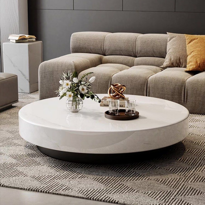 HEXA Modern Marble Round Coffee Table