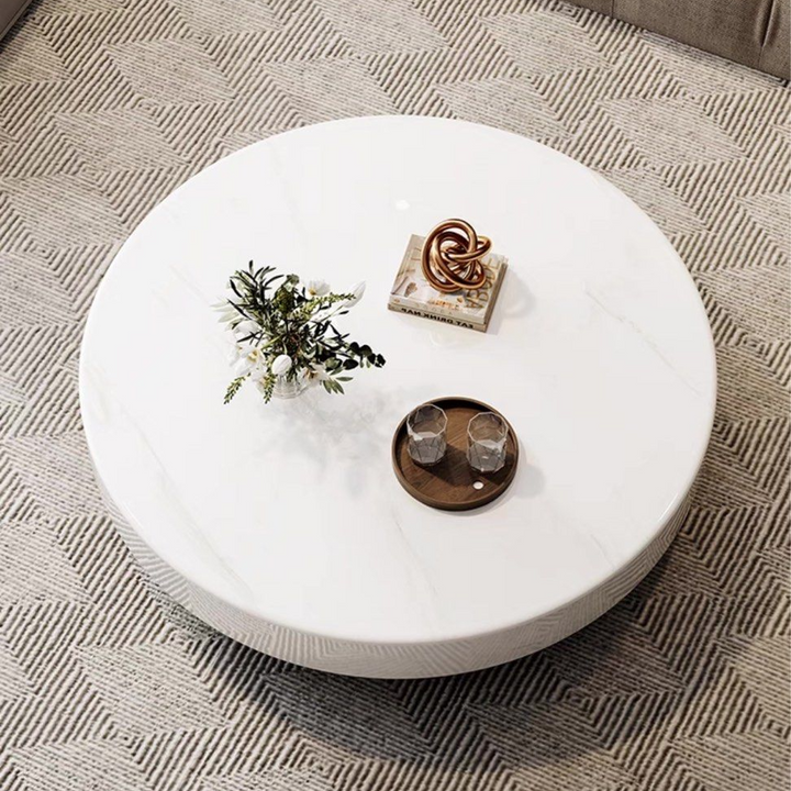 HEXA Modern Marble Round Coffee Table