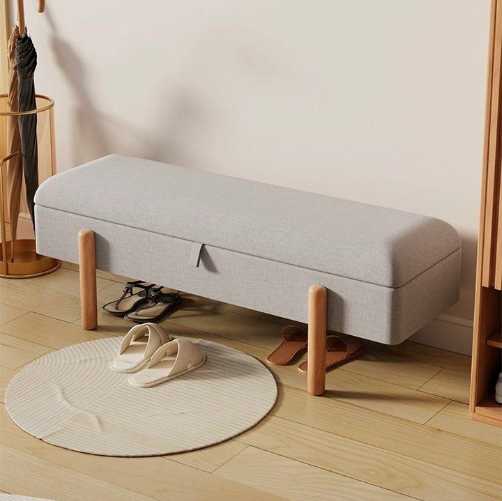 HEVO Scandinavian Fabric Storage Ottoman