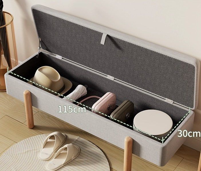 HEVO Scandinavian Fabric Storage Ottoman