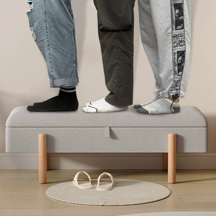 HEVO Scandinavian Fabric Storage Ottoman