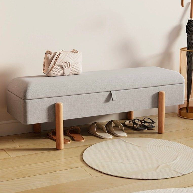 HEVO Scandinavian Fabric Storage Ottoman