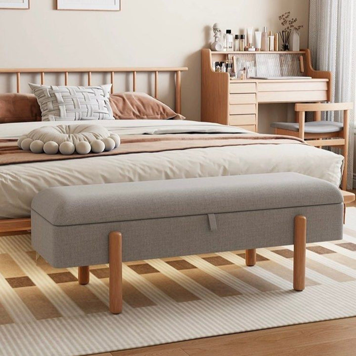 HEVO Scandinavian Fabric Storage Ottoman
