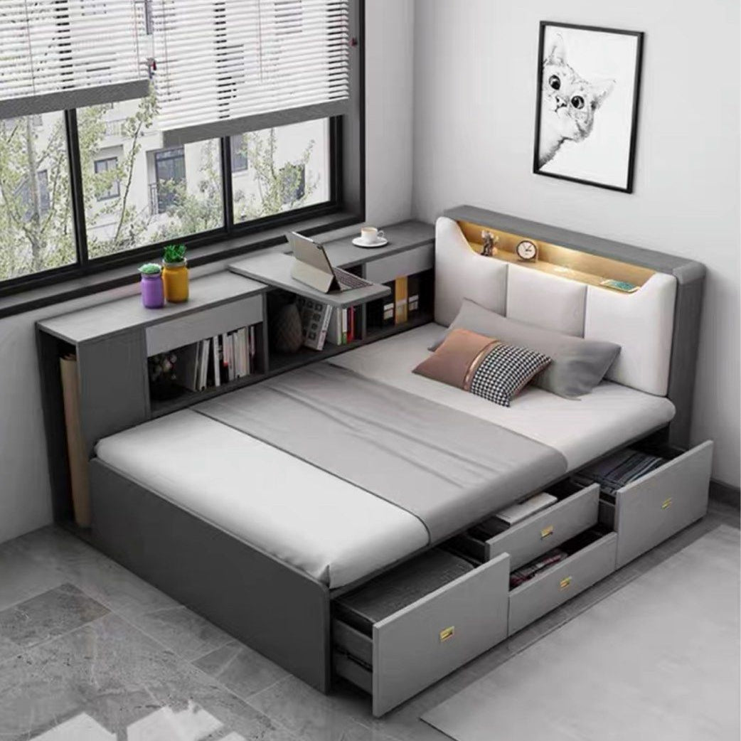 HILLARN Modern Multipurpose Storage Bedframe