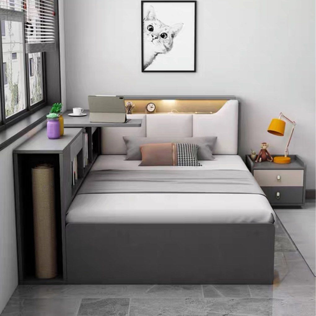 HILLARN Modern Multipurpose Storage Bedframe