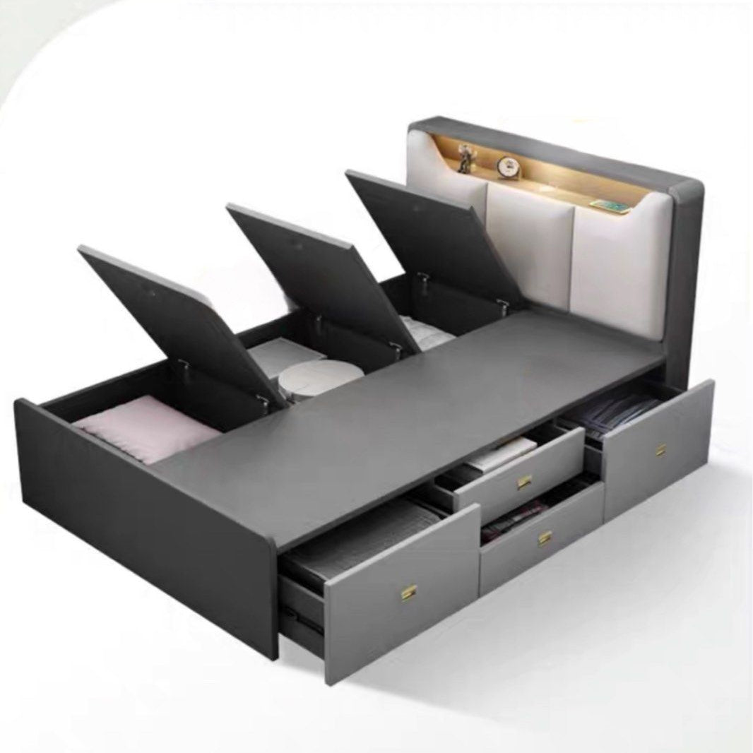 HILLARN Modern Multipurpose Storage Bedframe