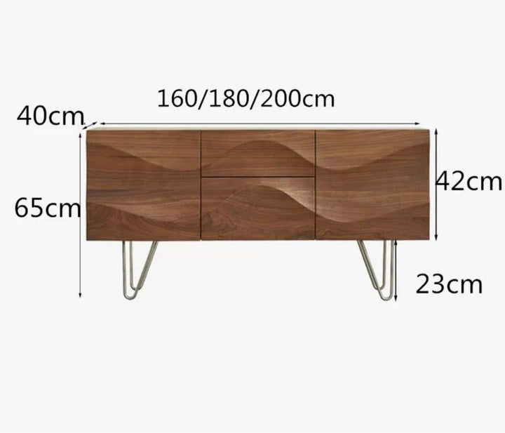 FAZI Rustic Solid Wood Sideboard