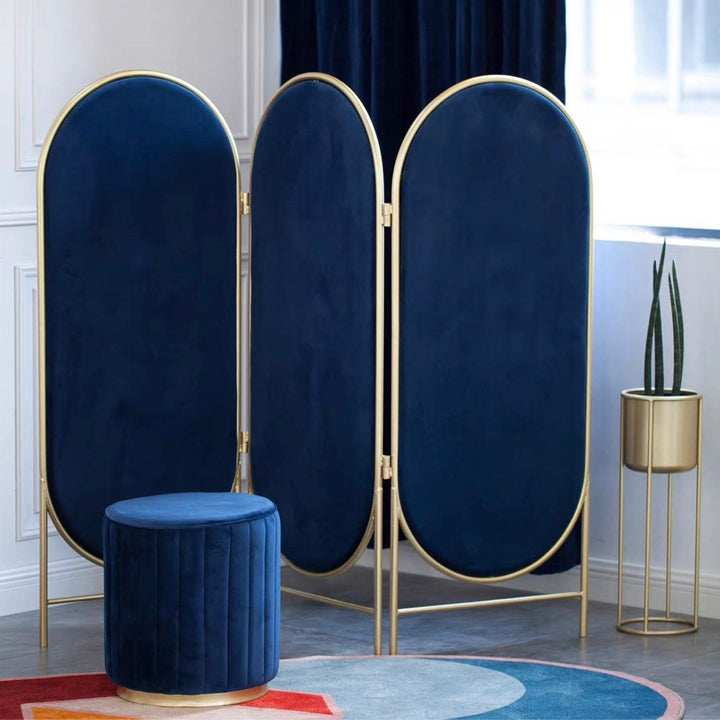 HOLTA Minimalist Velvet Folding Screen