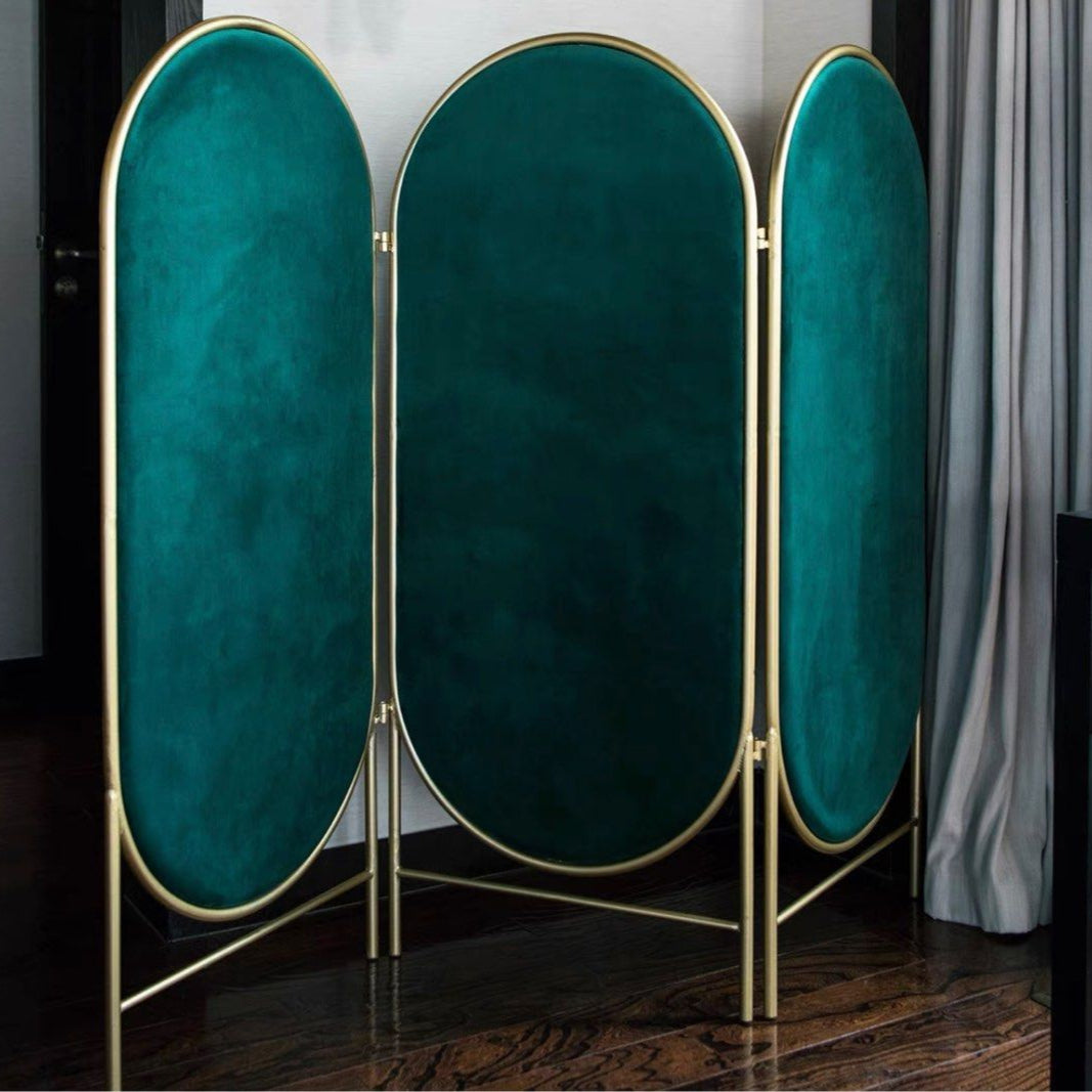 HOLTA Minimalist Velvet Folding Screen