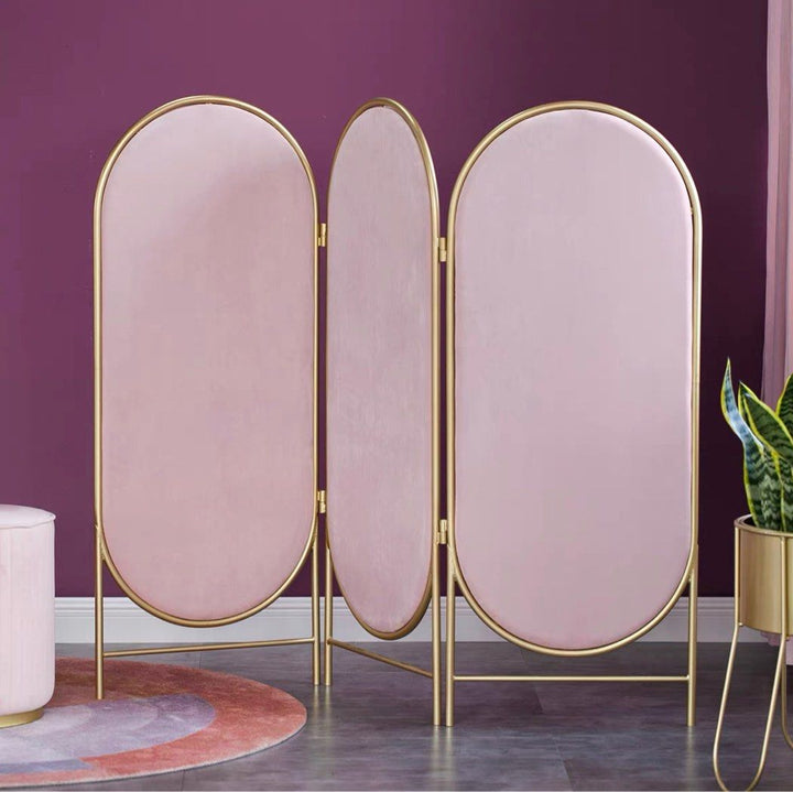 HOLTA Minimalist Velvet Folding Screen
