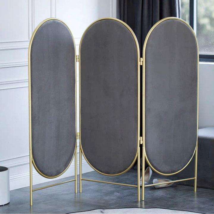 HOLTA Minimalist Velvet Folding Screen