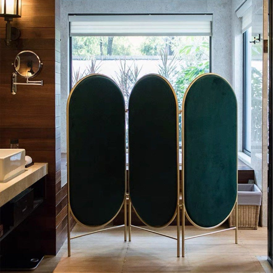 HOLTA Minimalist Velvet Folding Screen