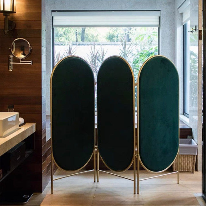HOLTA Minimalist Velvet Folding Screen