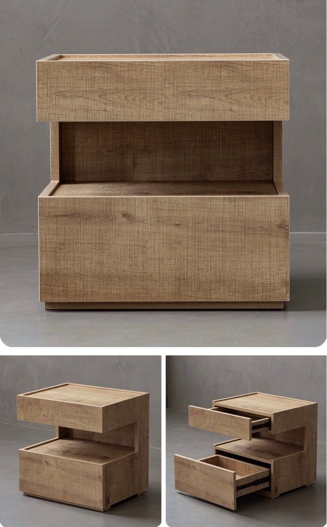 HOMME Modern LED Bedside Table