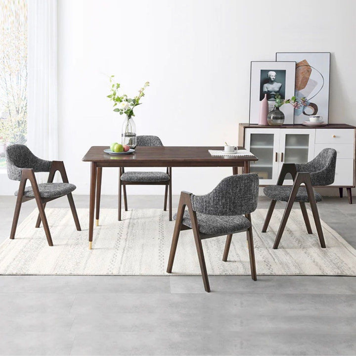 HORAGANO Solid Wood Backrest Dining Chairs (Set of 2)
