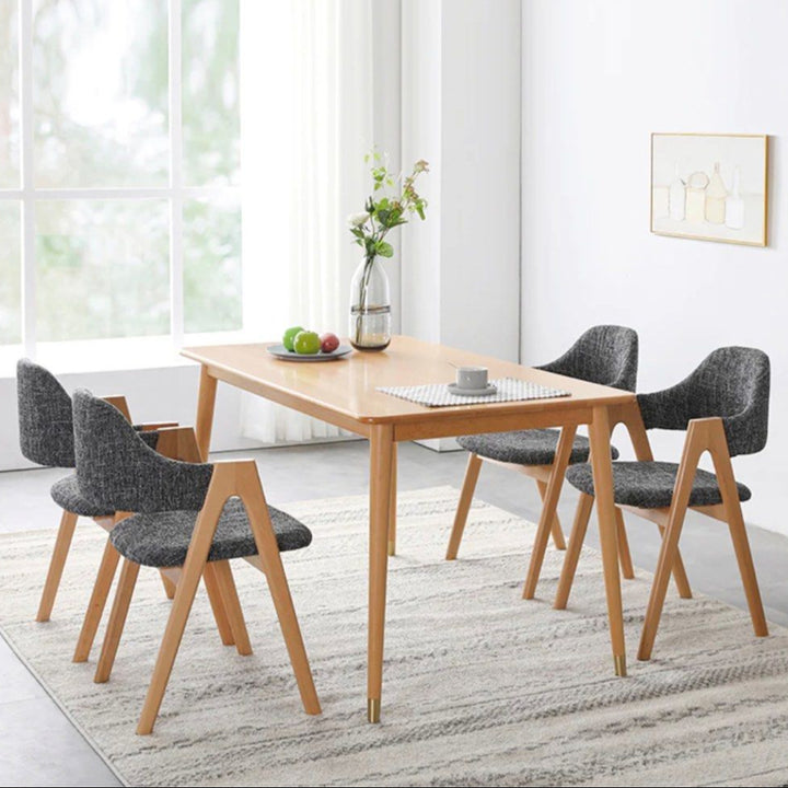 HORAGANO Solid Wood Backrest Dining Chairs (Set of 2)
