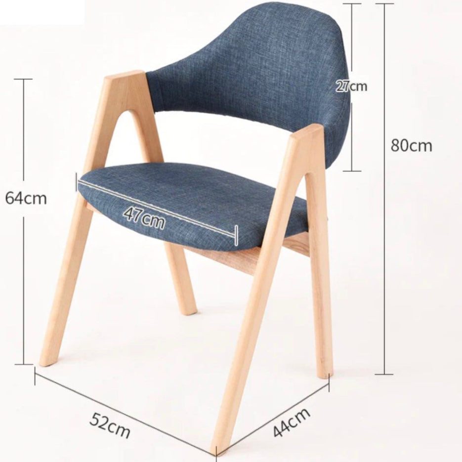 HORAGANO Solid Wood Backrest Dining Chairs (Set of 2)