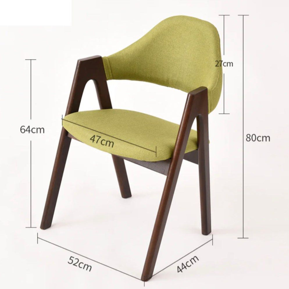 HORAGANO Solid Wood Backrest Dining Chairs (Set of 2)