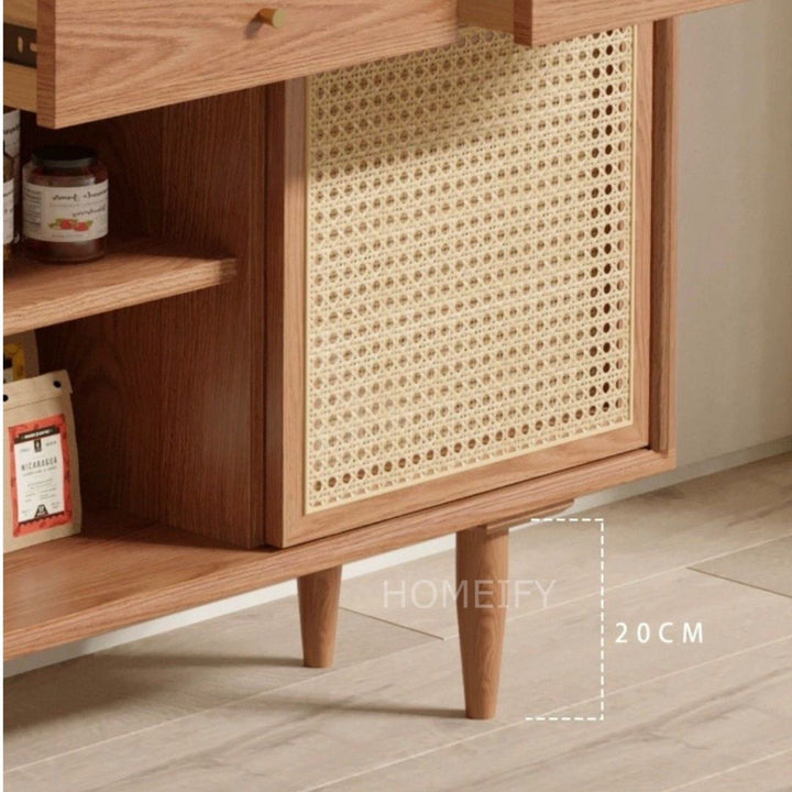 VENILO Cherry Wood Japandi Sideboard