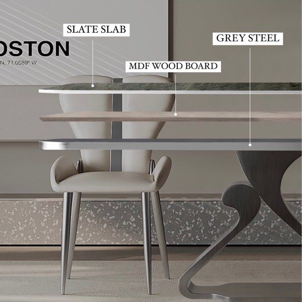 ALONZO Luxury Slate Dining Table