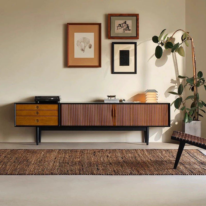 MUSKO Modern Solid Wood TV Console