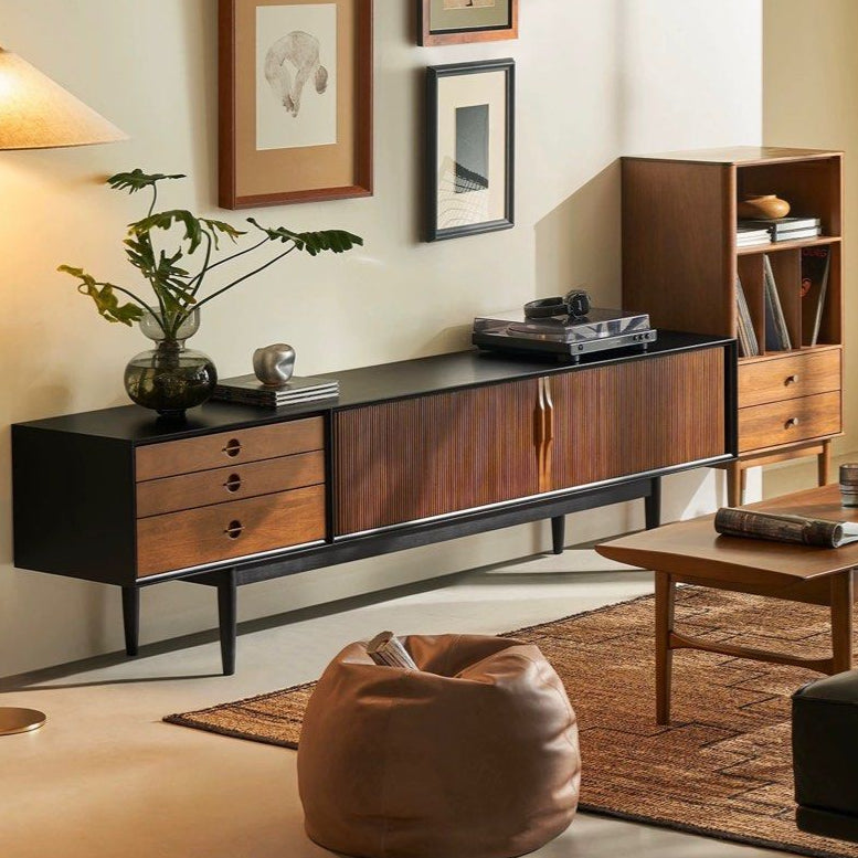 MUSKO Modern Solid Wood TV Console