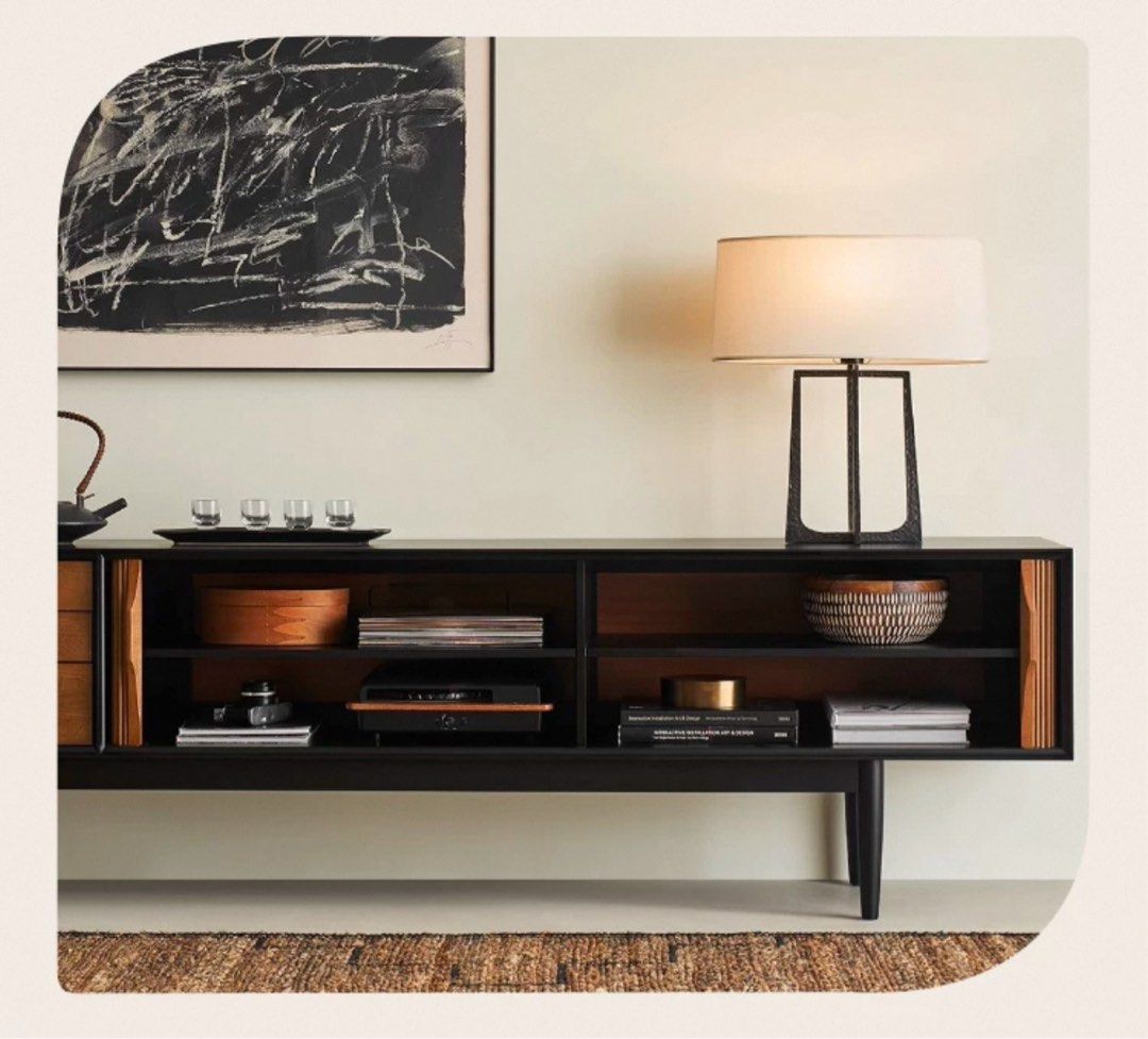 MUSKO Modern Solid Wood TV Console