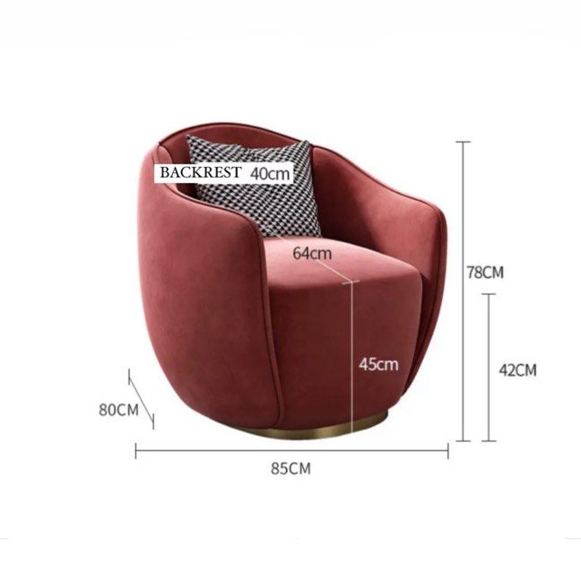 ABNER Modern Velvet Lounge Chair