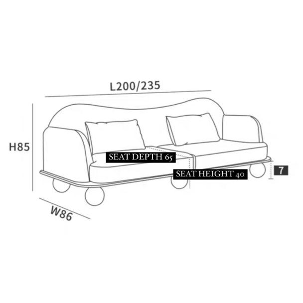 FALCONIA Modern Boucle Sofa