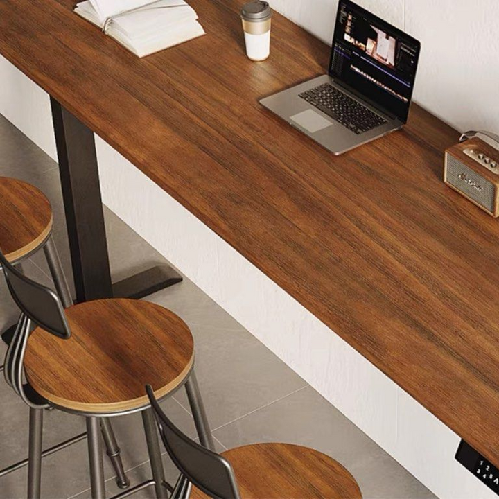 JAXON Industrial Solid Wood Adjustable Bar Table