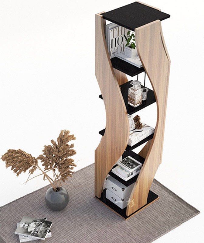 MARLENA Rustic Solid Wood Bookshelf