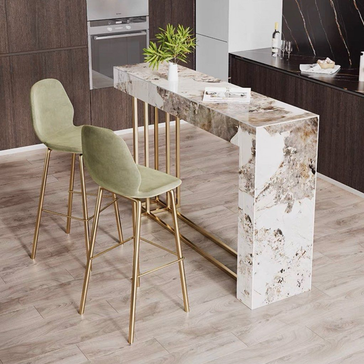 JAUSTEL Modern Marble Bar Table & Stools