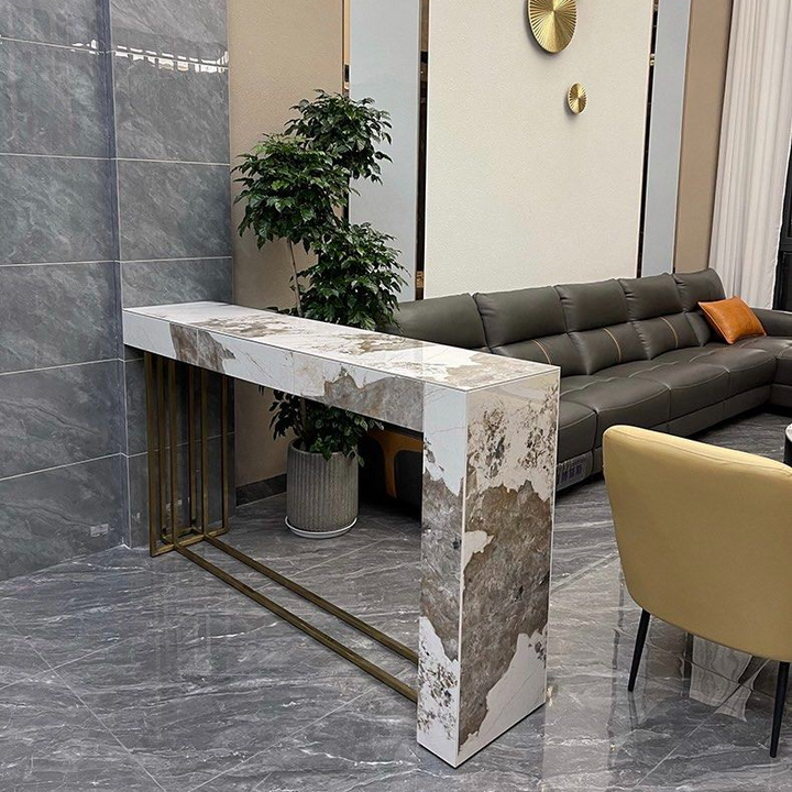 JAUSTEL Modern Marble Bar Table & Stools