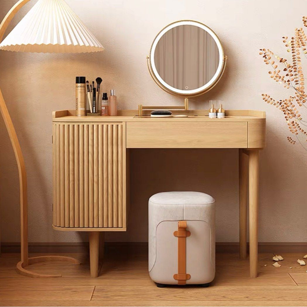 INDRE Rustic Solid Wood Vanity Table